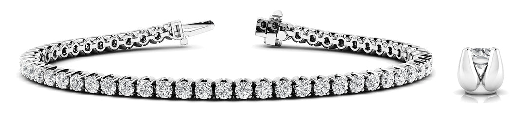 41-Stone Platinum Diamond Inline Bracelet