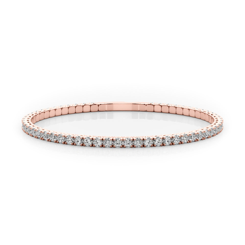 18K Rose Gold Lab Diamond Flex Bangle