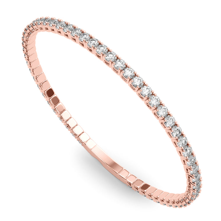 18K Rose Gold Lab Diamond Flex Bangle