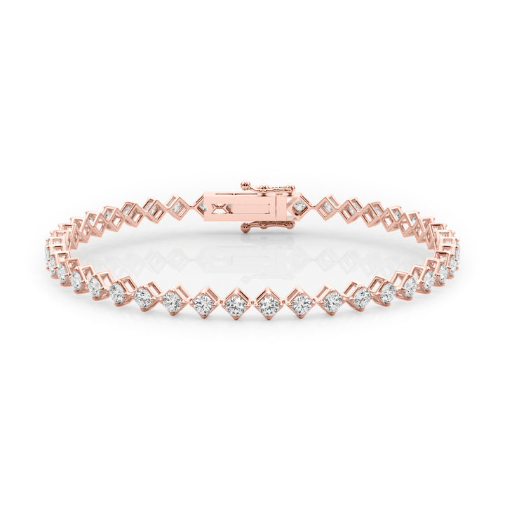 Rose Gold Lab Diamond Tennis Bracelet