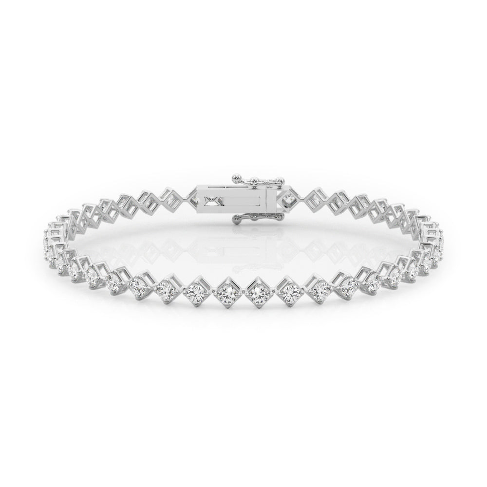 White Gold Lab Diamond Tennis Bracelet