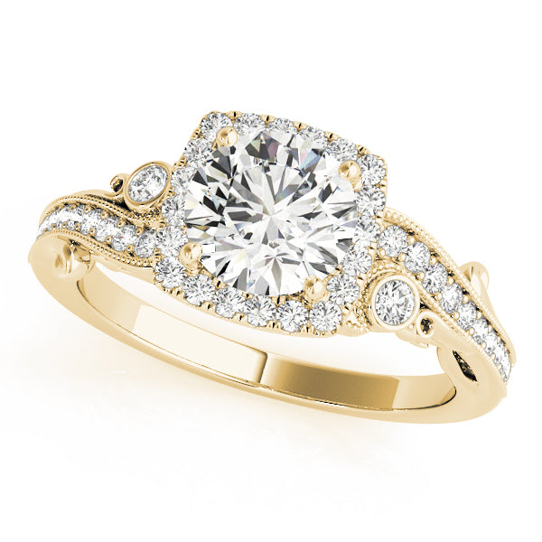 Style# 51001-E Halo Diamond Engagement Ring