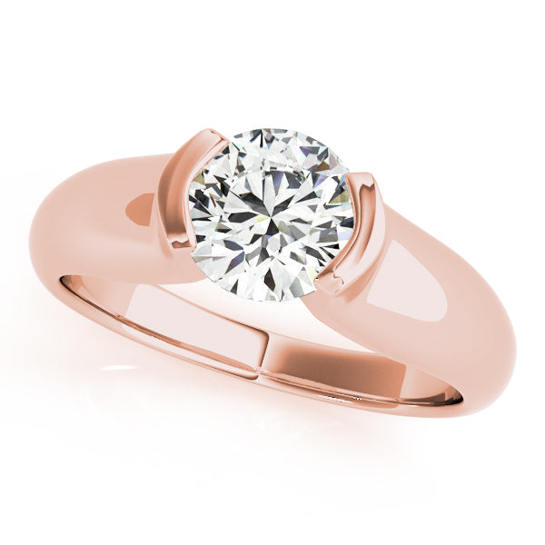 Round Diamond Chunky Solitaire Engagement Ring