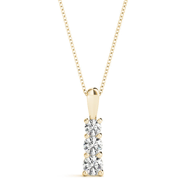 Three Stone Diamond Pendant