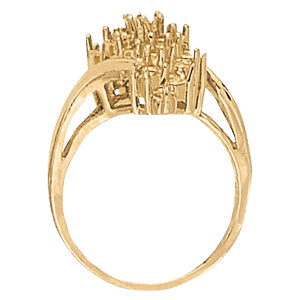 White Gold 19-Stone Lab Diamond Fashion Ring