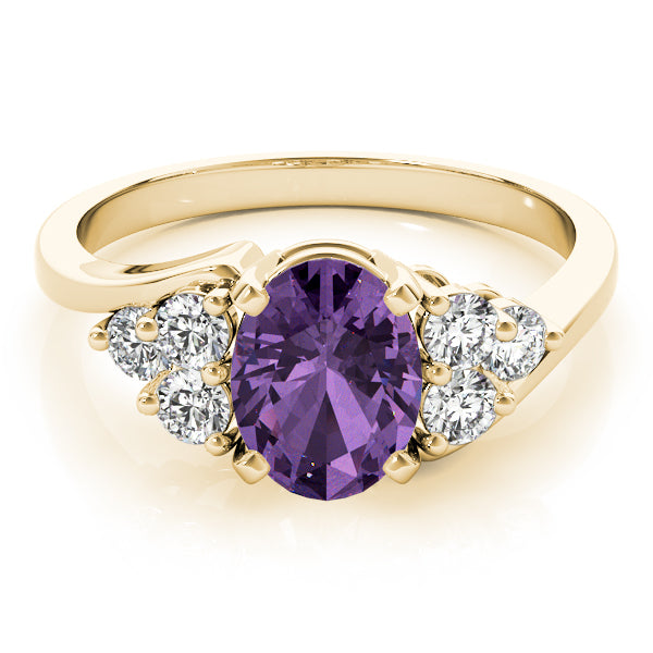 14K Yellow Gold Diamond Fashion Ring