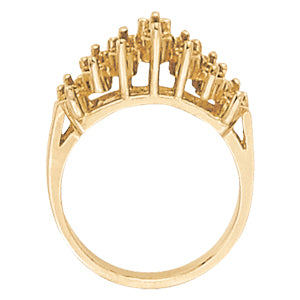 Lab Diamond Pyramid Multi-Stone Fashion Ring