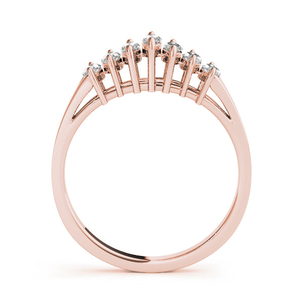 18K Rose Gold Marquise Diamond Wedding Ring