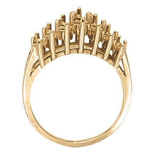 White Gold Lab Diamond Pyramid Fashion Ring