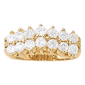 Platinum White Diamond Fashion Ring