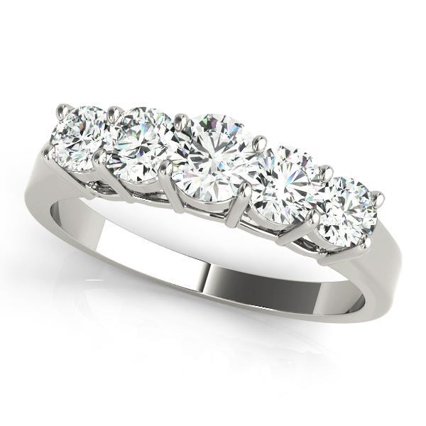 Platinum 1 CT Round Diamond Wedding Ring