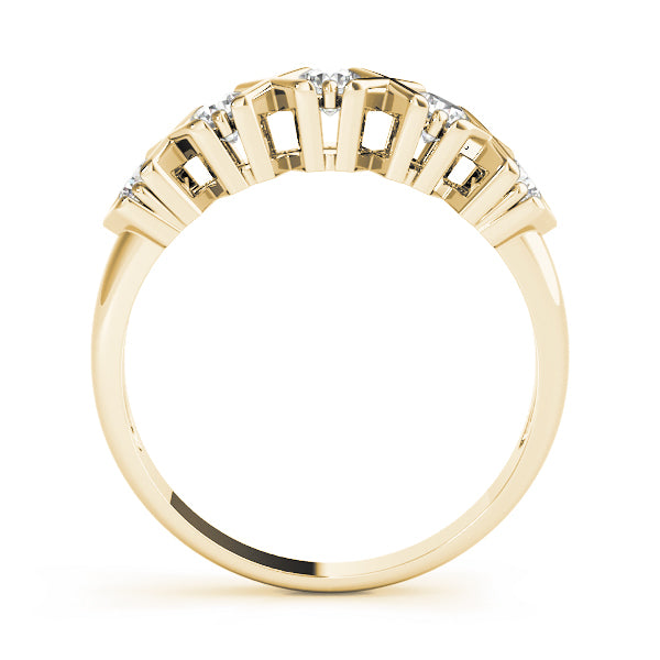 18K Yellow Gold 5-Stone Diamond Wedding Ring