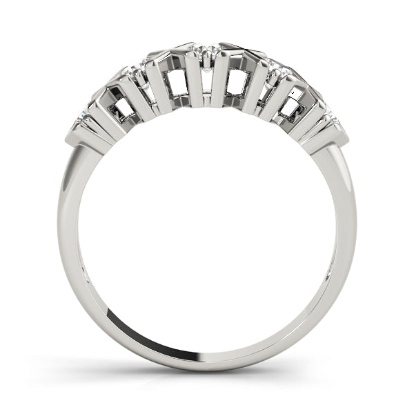 Platinum 1 CT Diamond Multi-Stone Wedding Band