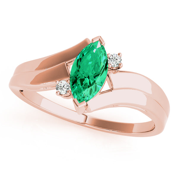 Rose Gold Marquise Diamond Fashion Ring 14K