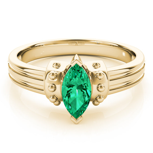 14K Yellow Gold Marquise Diamond Ring