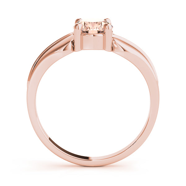 Rose Gold Oval Diamond Ring | 14K Fine Jewelry