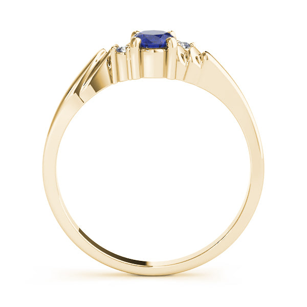 14K Yellow Gold Oval Diamond Fashion Ring