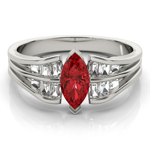 14K Diamond Baguette Fashion Ring