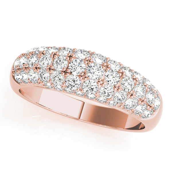 14K Rose Gold Pave Diamond Wedding Ring