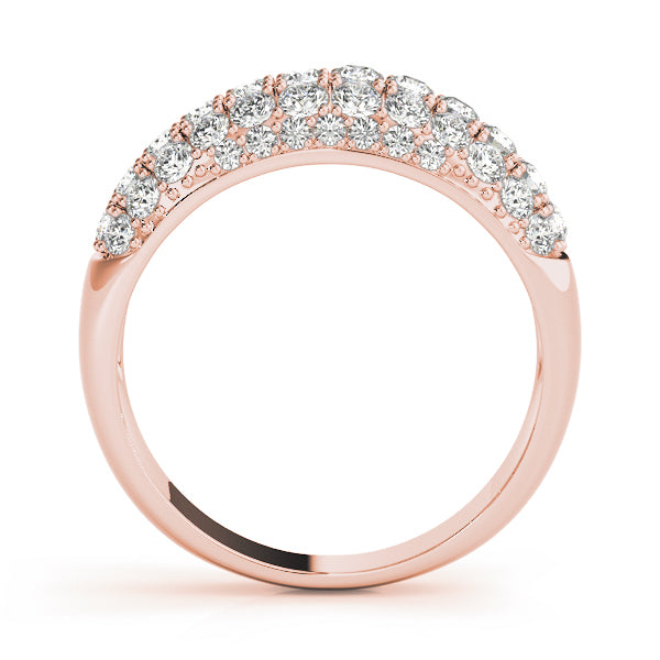14K Rose Gold Pave Diamond Wedding Ring