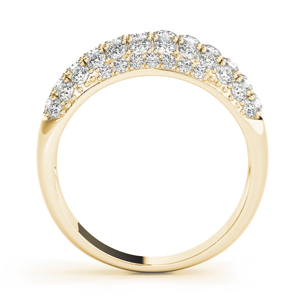 14K Yellow Gold Pave Diamond Wedding Ring
