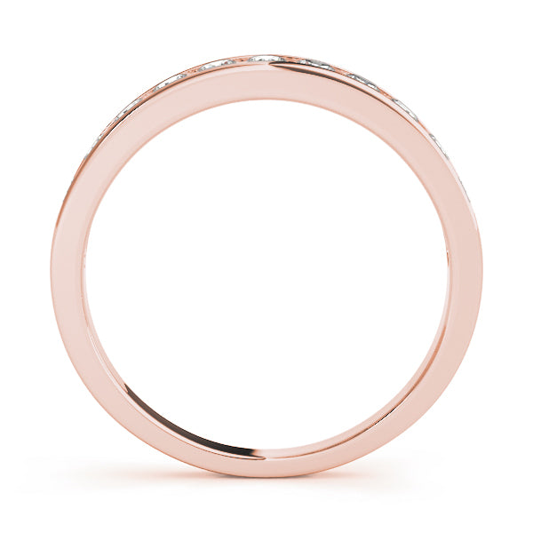 14K Rose Gold 1 CT Diamond Wedding Band