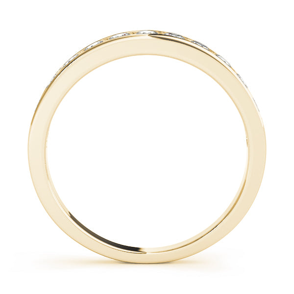 18K Yellow Gold Multi-Diamond Wedding Band