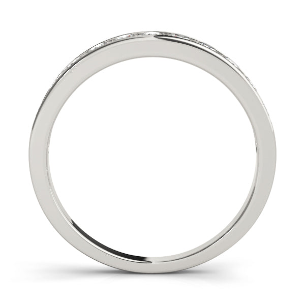 14K White Gold Multi-Stone Diamond Wedding Band