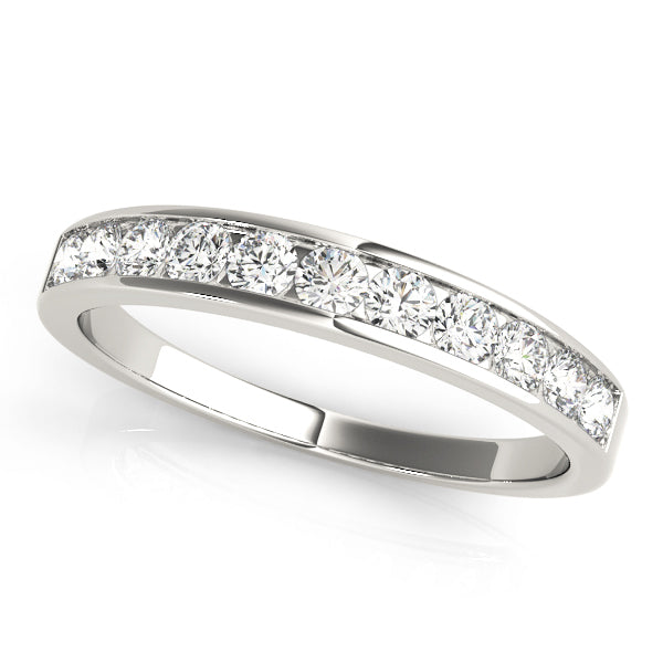 18K White Gold 1 CT Diamond Wedding Band