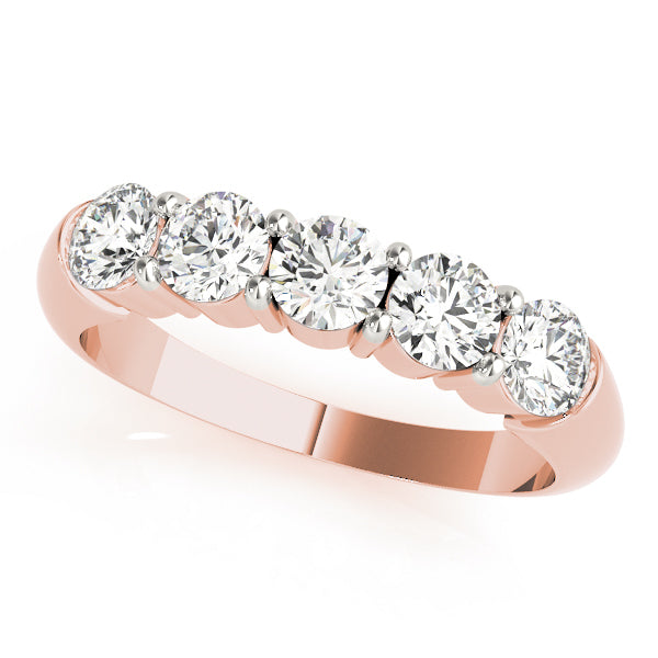 Rose Gold 1 CT Diamond Wedding Band | 18K