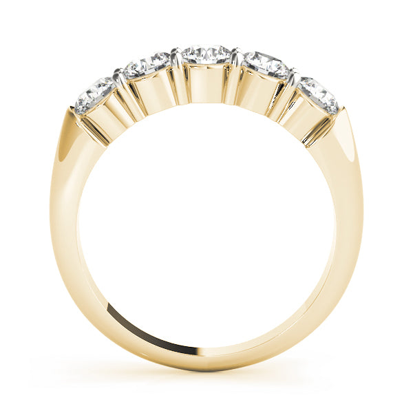 14K Yellow Gold 5-Stone Diamond Wedding Ring