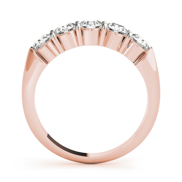 14K Rose Gold 1ctw Diamond Wedding Band