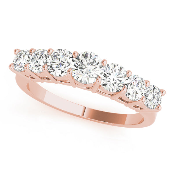 18K Rose Gold Round Diamond Wedding Ring
