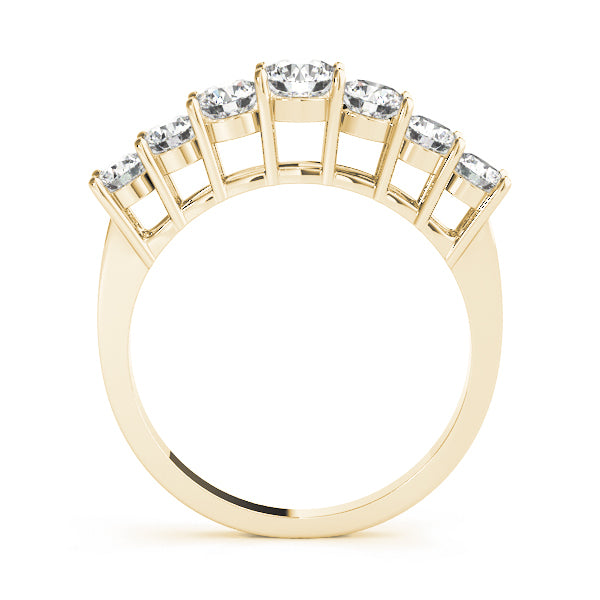 14K Yellow Gold Round Diamond Wedding Ring