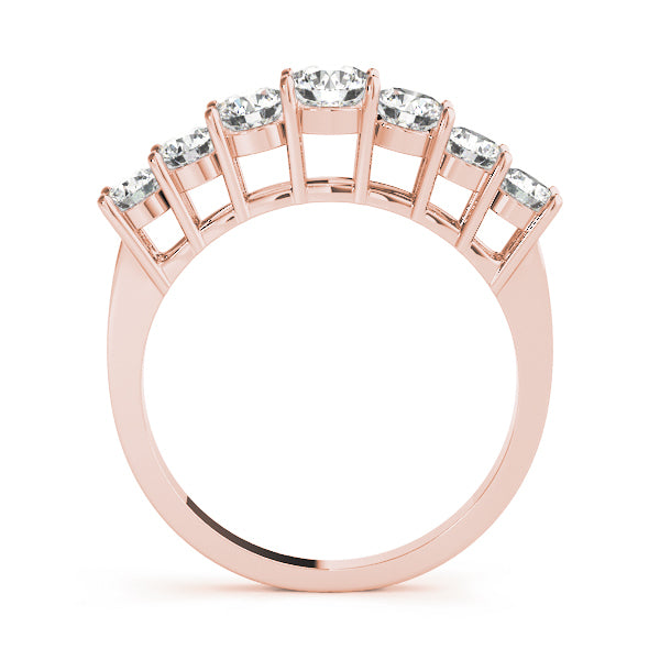 18K Rose Gold Round Diamond Wedding Ring