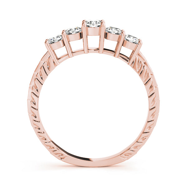 14K Rose Gold Diamond Wedding Ring