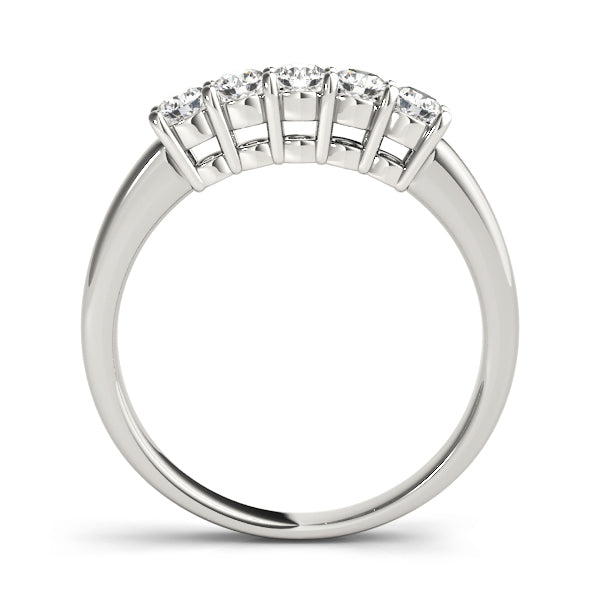 Platinum White 5-Diamond Wedding Ring