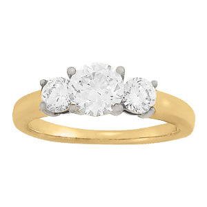 1.5 CT Round Diamond Three Stone Ring