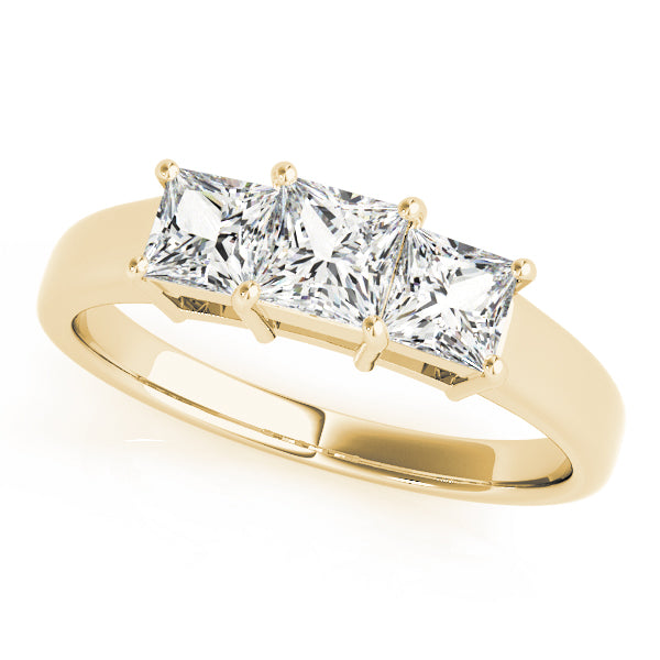 18K Yellow Gold 1.12 ctw Square Diamond Engagement Ring