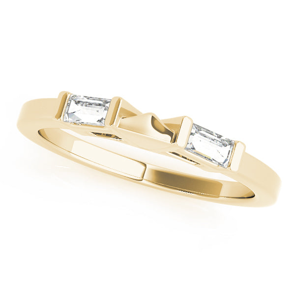 14K Yellow Gold Baguette Diamond Wedding Ring
