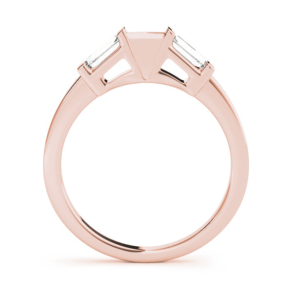 Rose Gold 1/4 CT Diamond Baguette Wedding Band