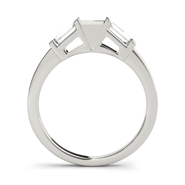 Platinum 1/4 CT Baguette Diamond Wedding Band