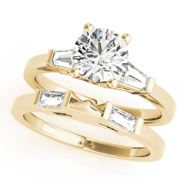 18K Yellow Gold Diamond Engagement Ring 1 ctw