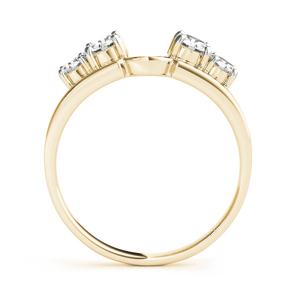 14K Yellow Gold Round Diamond Wedding Ring