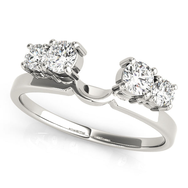 18K White Gold 1 CT Diamond Wedding Band