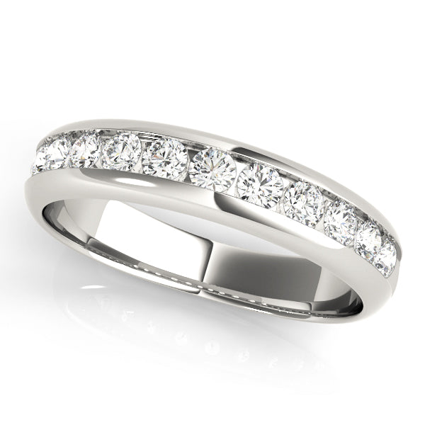 18K White Gold 1 ct Diamond Wedding Ring