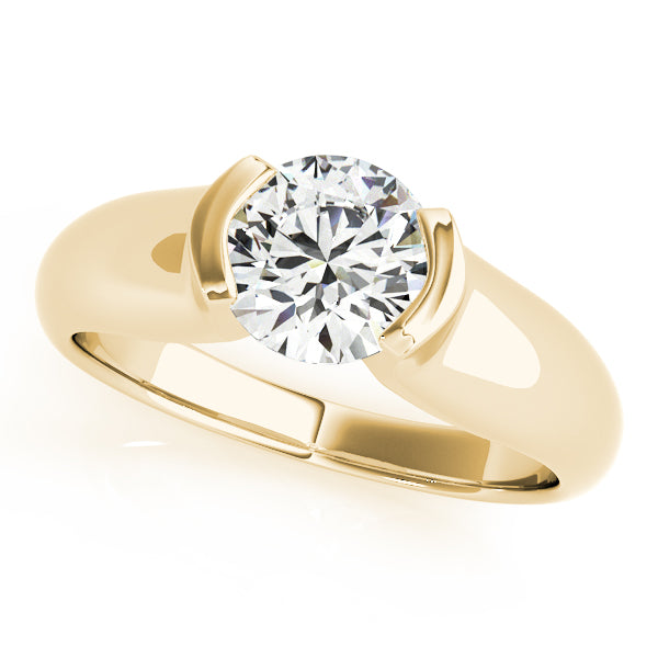 Round Diamond Chunky Solitaire Engagement Ring