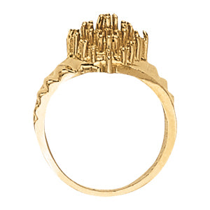 18K White Gold Multi-Diamond Cluster Ring