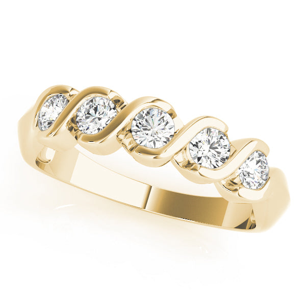 18K Yellow Gold 1 CT Diamond Wedding Band