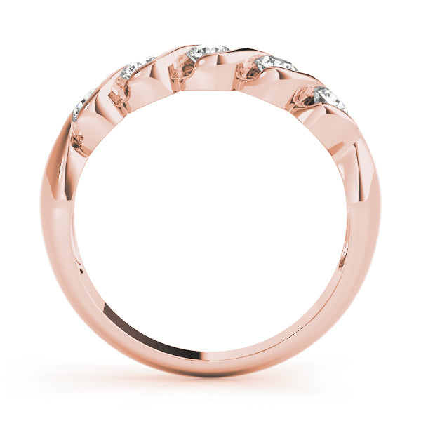 18K Rose Gold 1 CT Diamond Wedding Ring